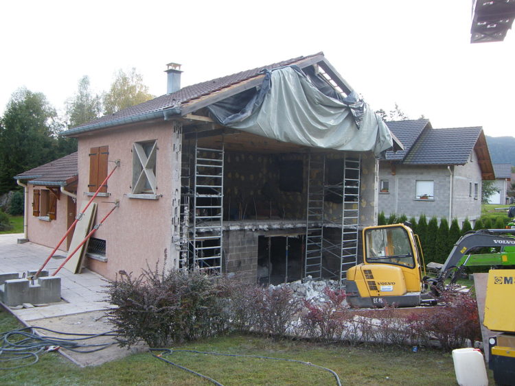 Rénovation d'un maison d'habitation après sinistre